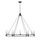 Z-Lite Dennison 12 Light Chandelier, Matte Black 4005-12MB - alternate 6